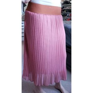 Pink Pleated Skirt